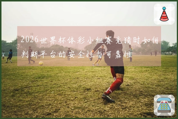 2026世界杯体彩小组赛竞猜时如何判断平台的安全性与可靠性